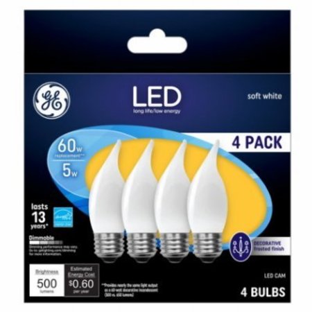 CURRENT GE LED 4PK 5W Candle 93129351